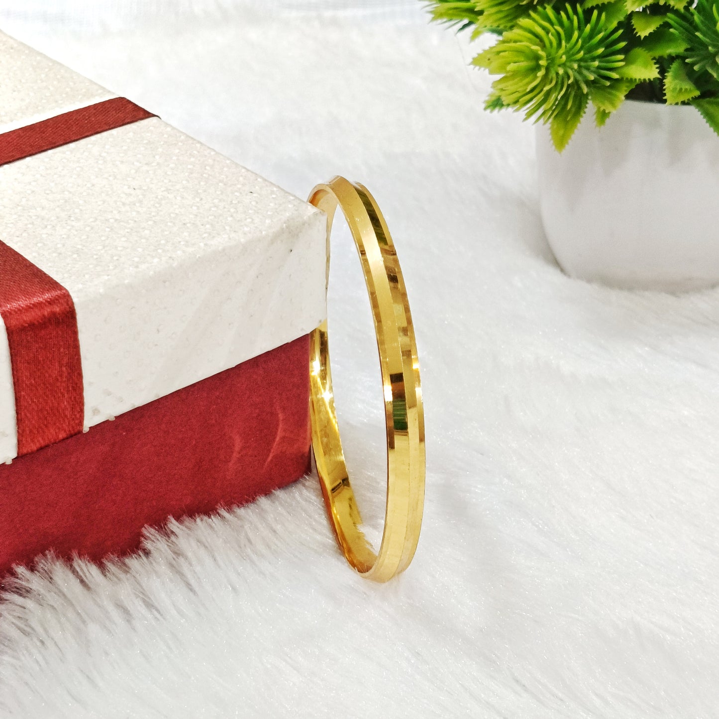 Men's Punjabi Light Weight Kada | 18kt Gold Plated