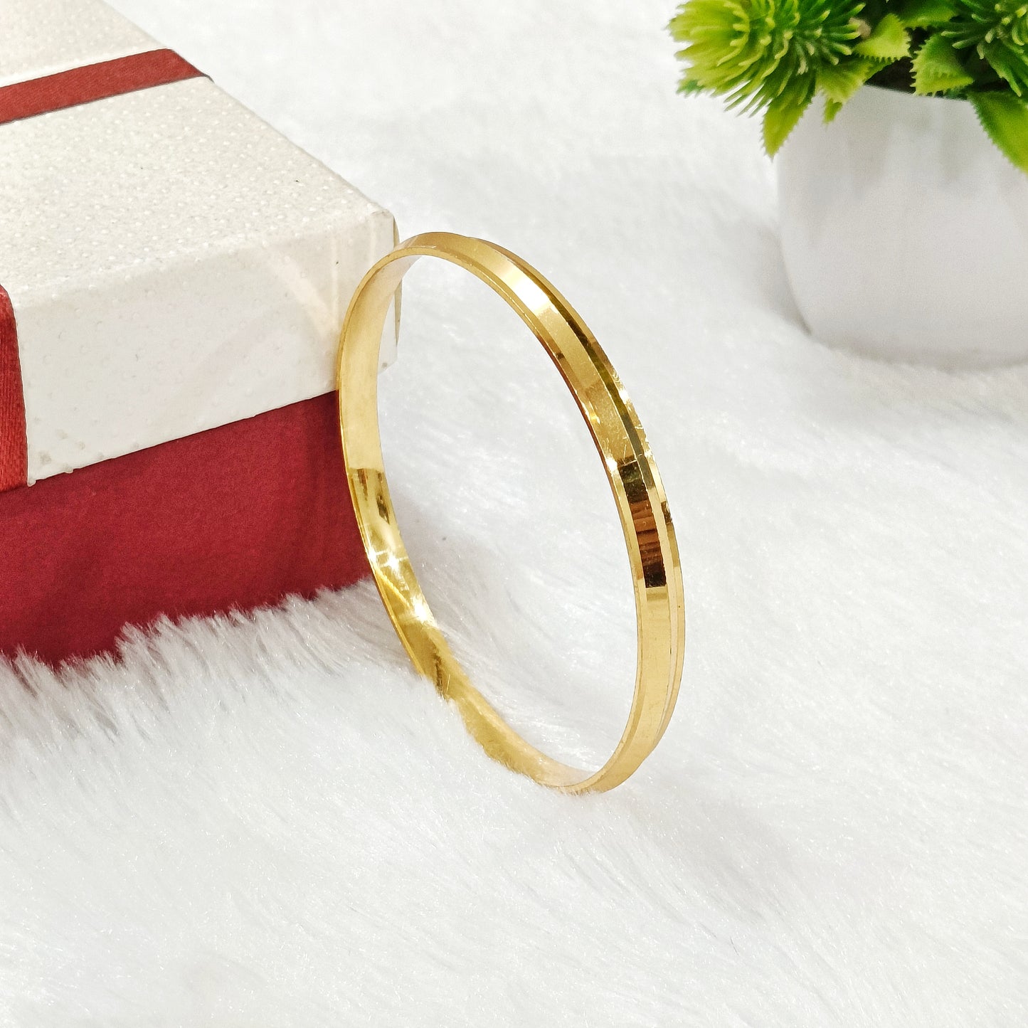 Men's Punjabi Light Weight Kada | 18kt Gold Plated