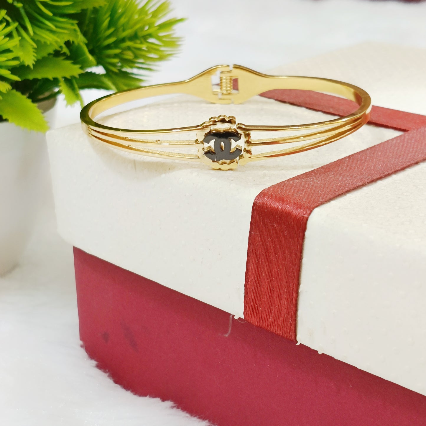 Chanel 18 Kt Gold Plated Bracelet