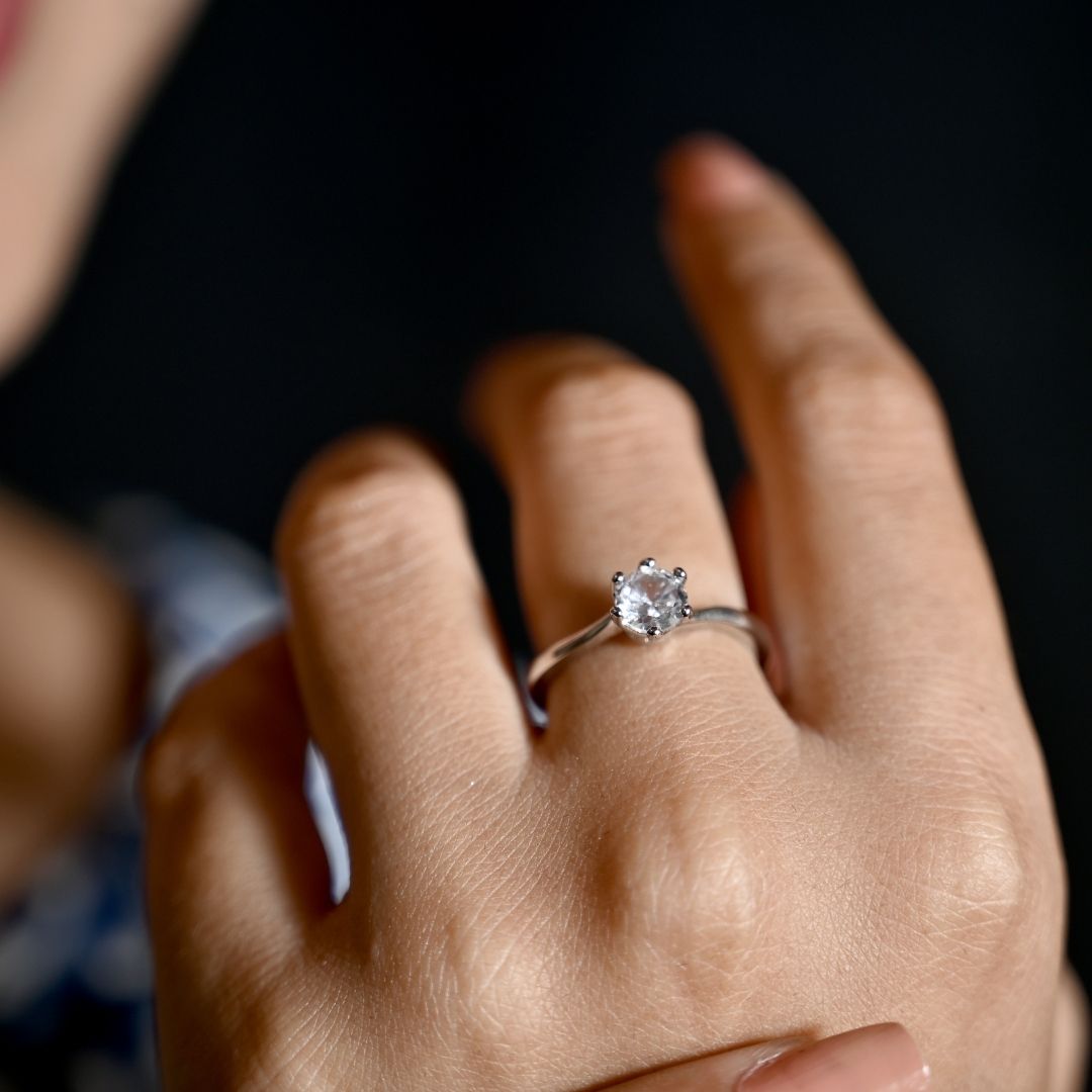 Zircon Solitaire Ring