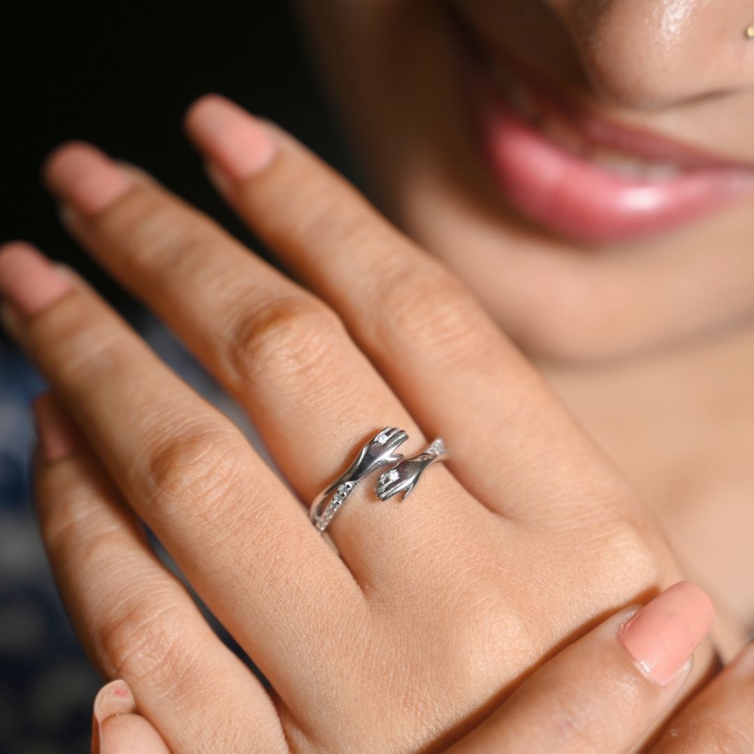 Zircons Hug Ring