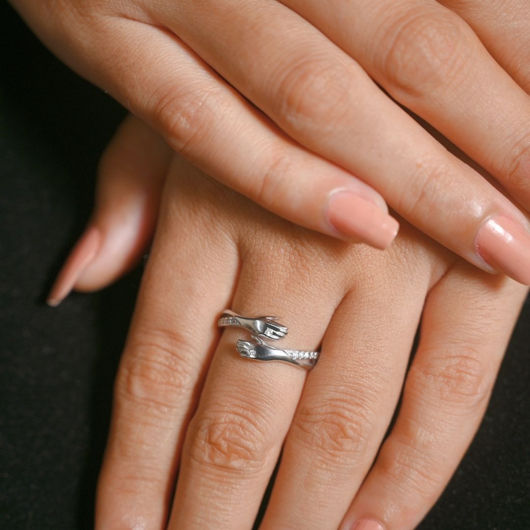 Zircons Hug Ring