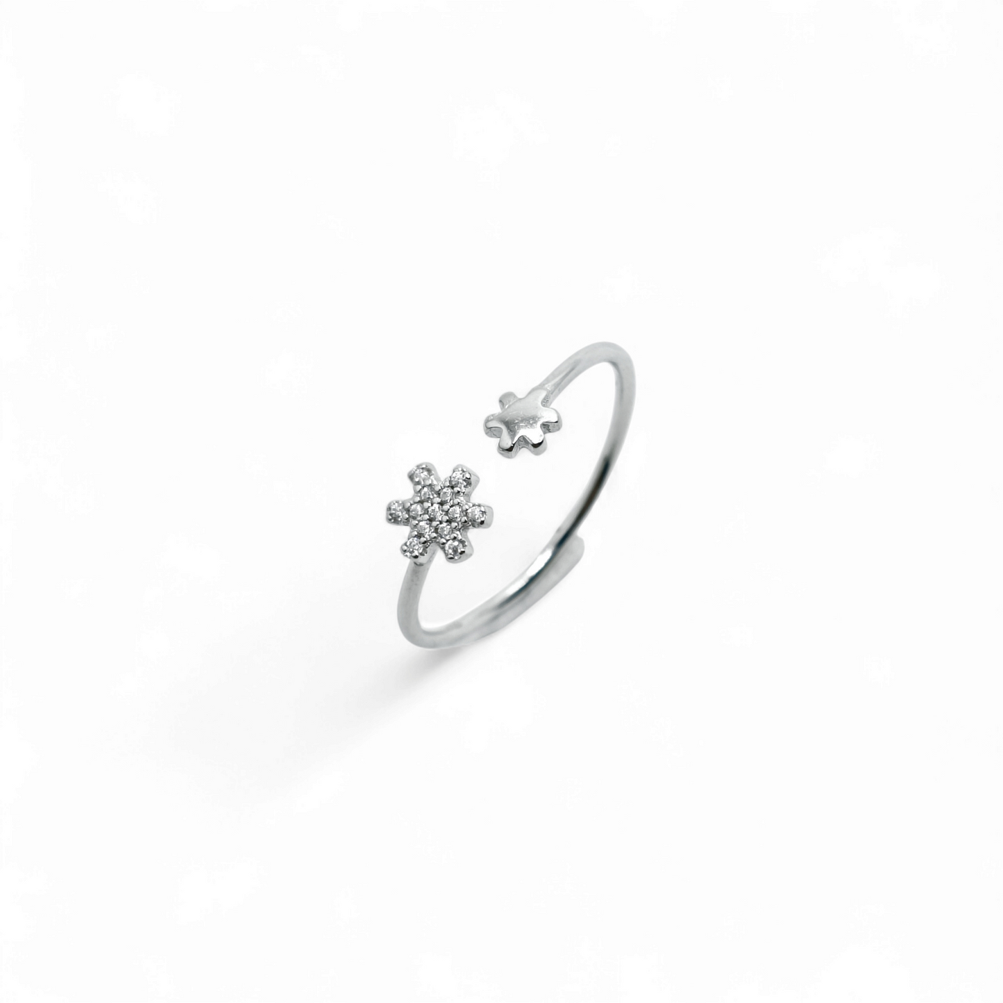 Zircon Star Thin Minimalist Cute 925 Sterling Silver Ring