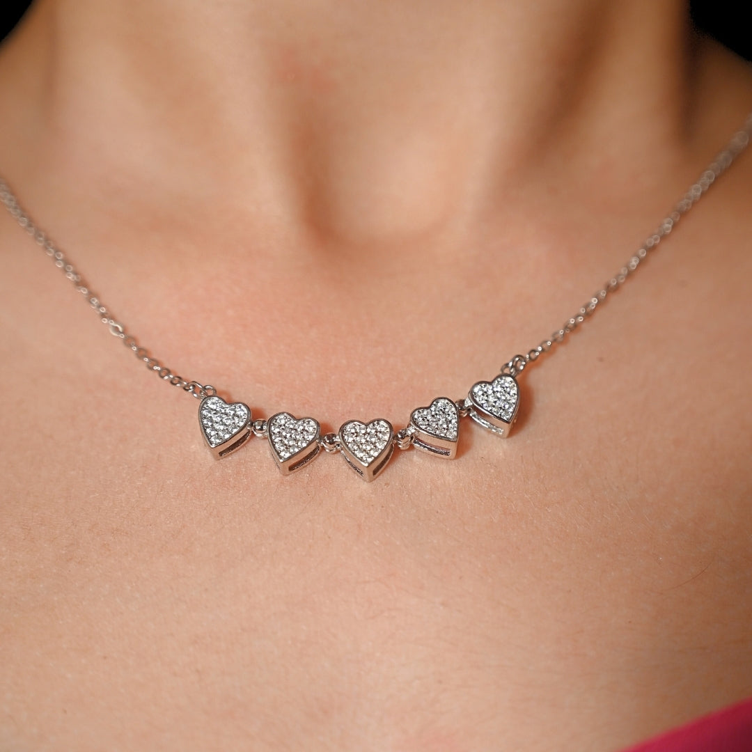 Magnetic Hearts Chain Pendant Necklace
