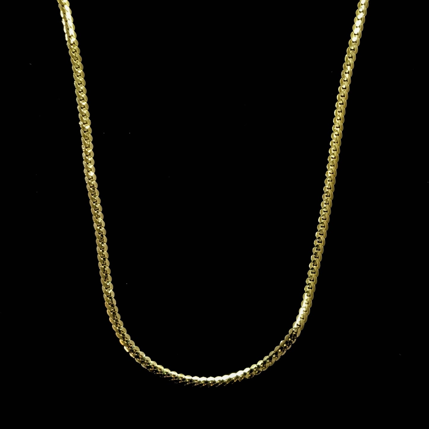 Minimalist Twisted 18 Kt Gold Plated Chain for Men