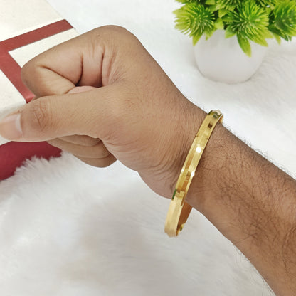 Men's Punjabi Light Weight Kada | 18kt Gold Plated