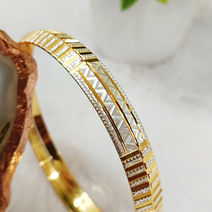 Men's Dual Tone Kada 2.0 | 18 Kt Gold Plated