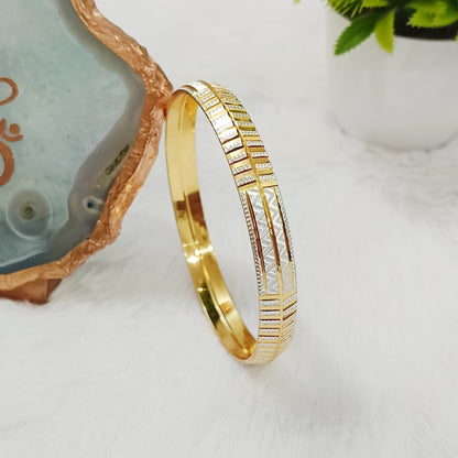 Men's Dual Tone Kada 2.0 | 18 Kt Gold Plated