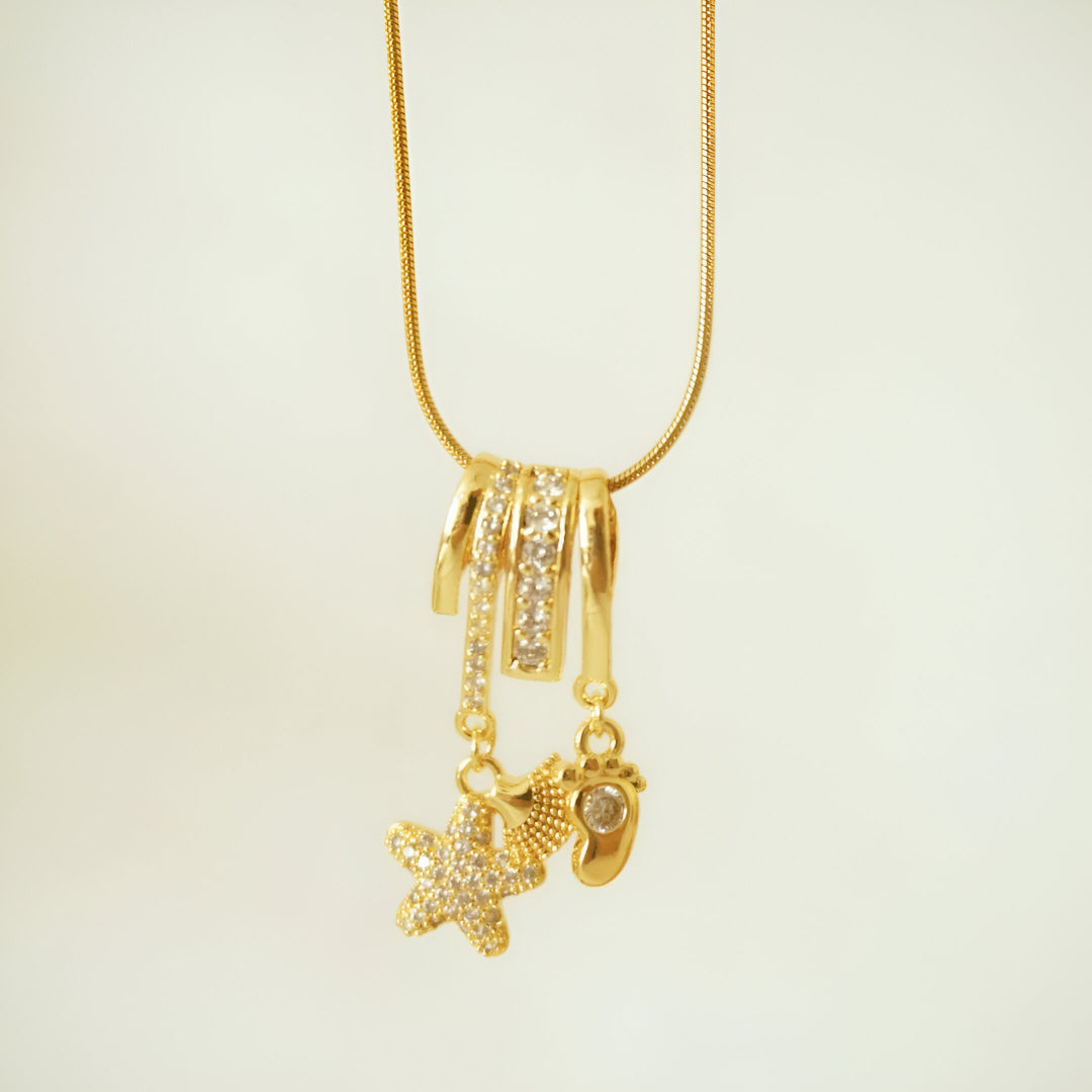 Twinkle Steps 18Kt Gold Plated Necklace