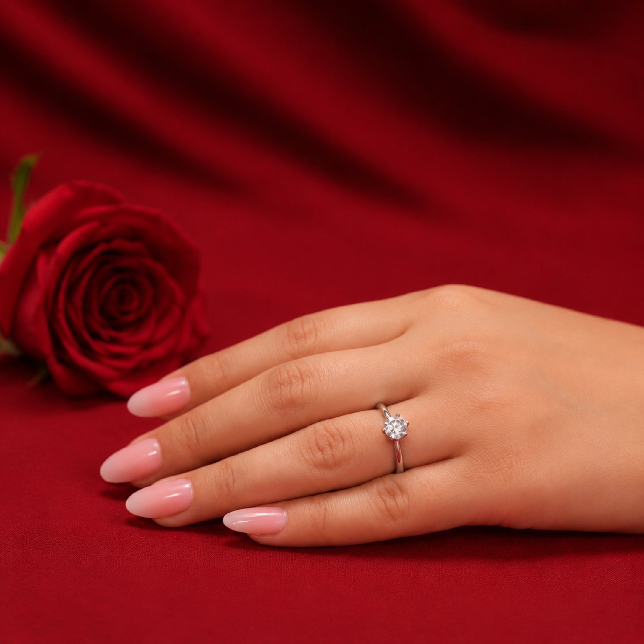 Solitaire Adjustable Ring for Women
