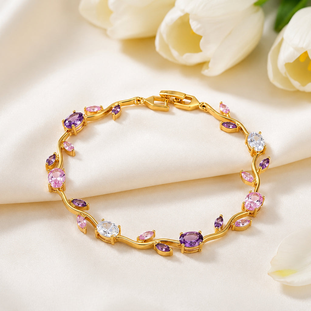 Rapunzel Tulip Bracelet (Pink & Purple)