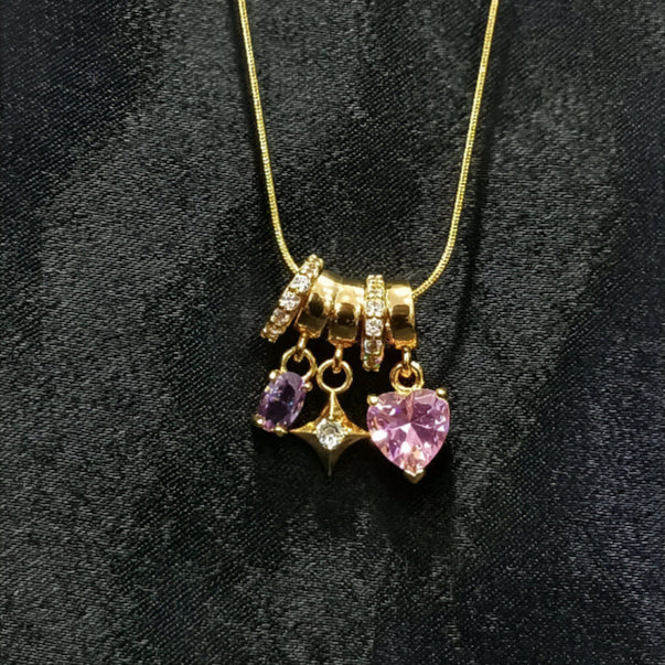 Moonlight Charm 18Kt Gold Plated Necklace