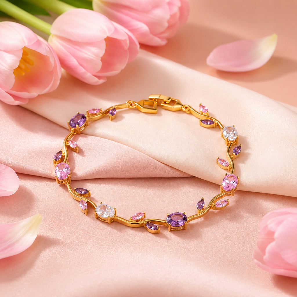 Rapunzel Tulip Bracelet (Pink & Purple)
