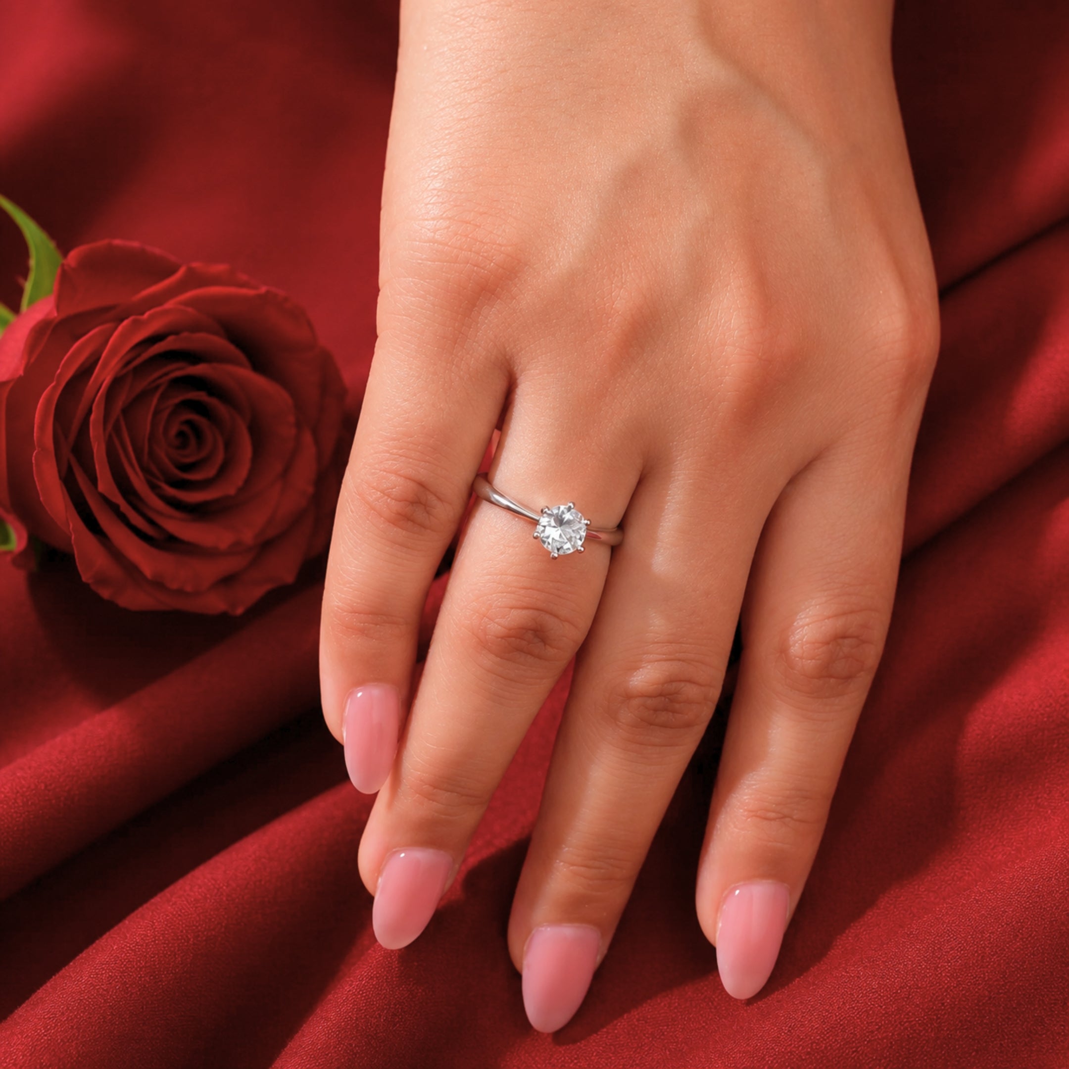 Solitaire Adjustable Ring for Women