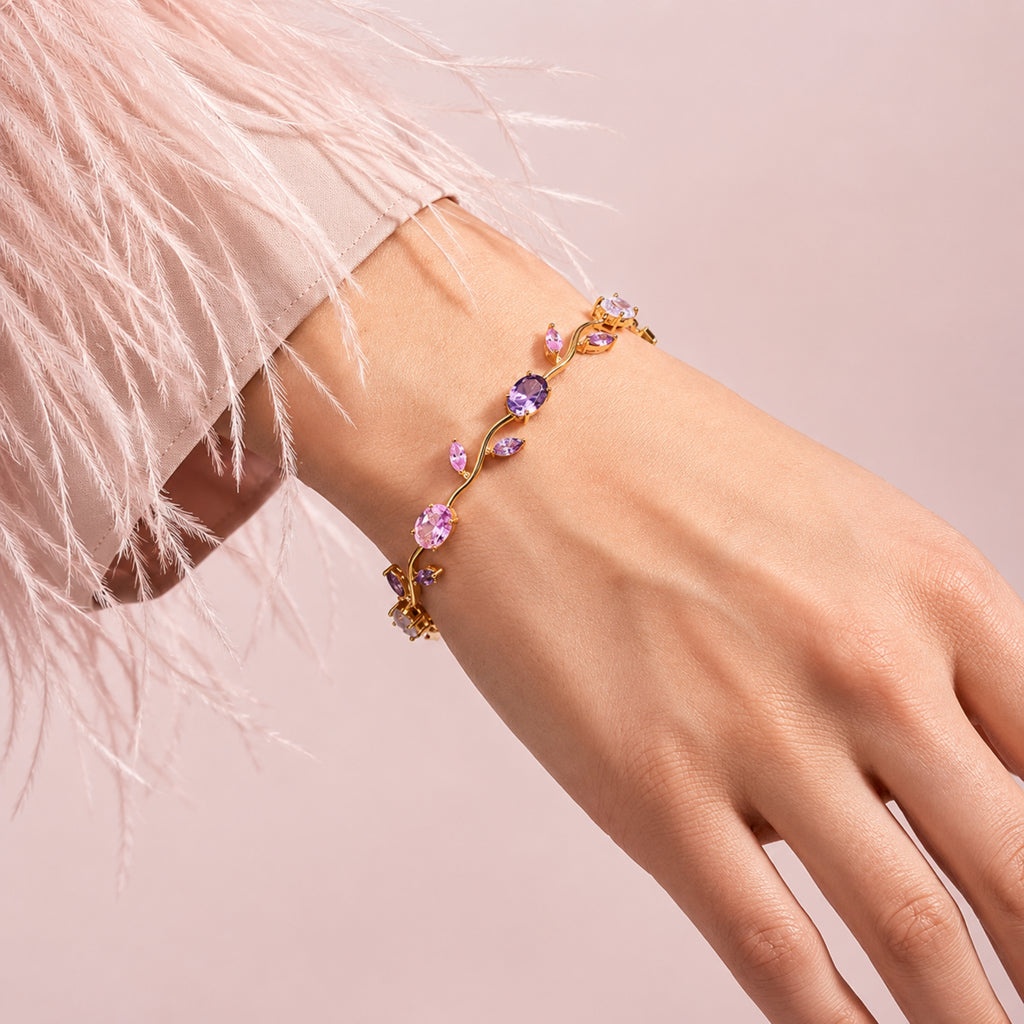 Rapunzel Tulip Bracelet (Pink & Purple)