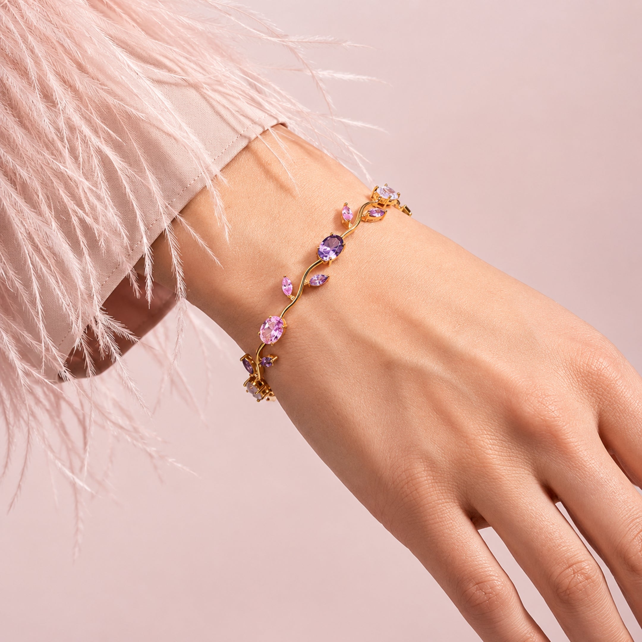 Rapunzel Tulip Bracelet (Pink & Purple)