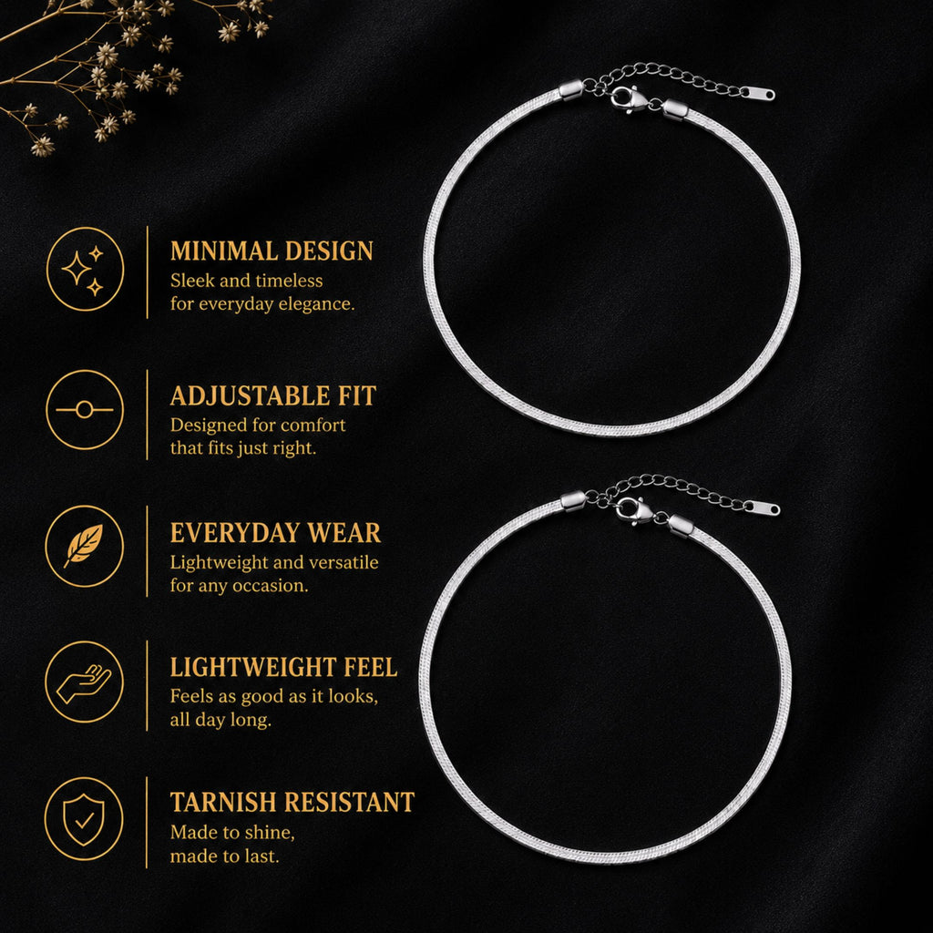 Snake Anklet for Women | Adjustable Payal