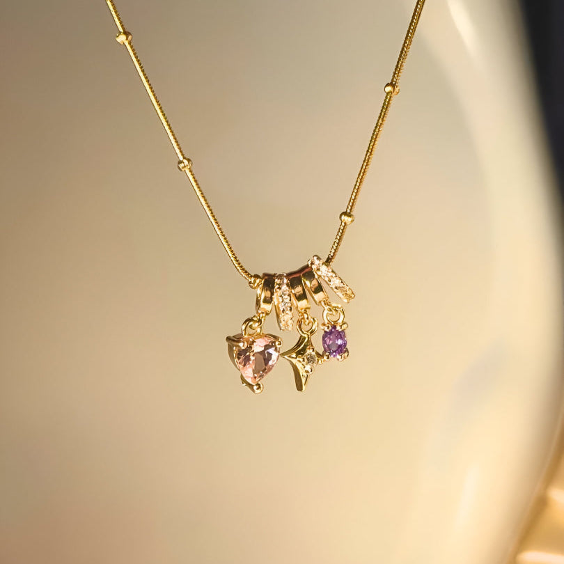 Moonlight Charm 18Kt Gold Plated Necklace