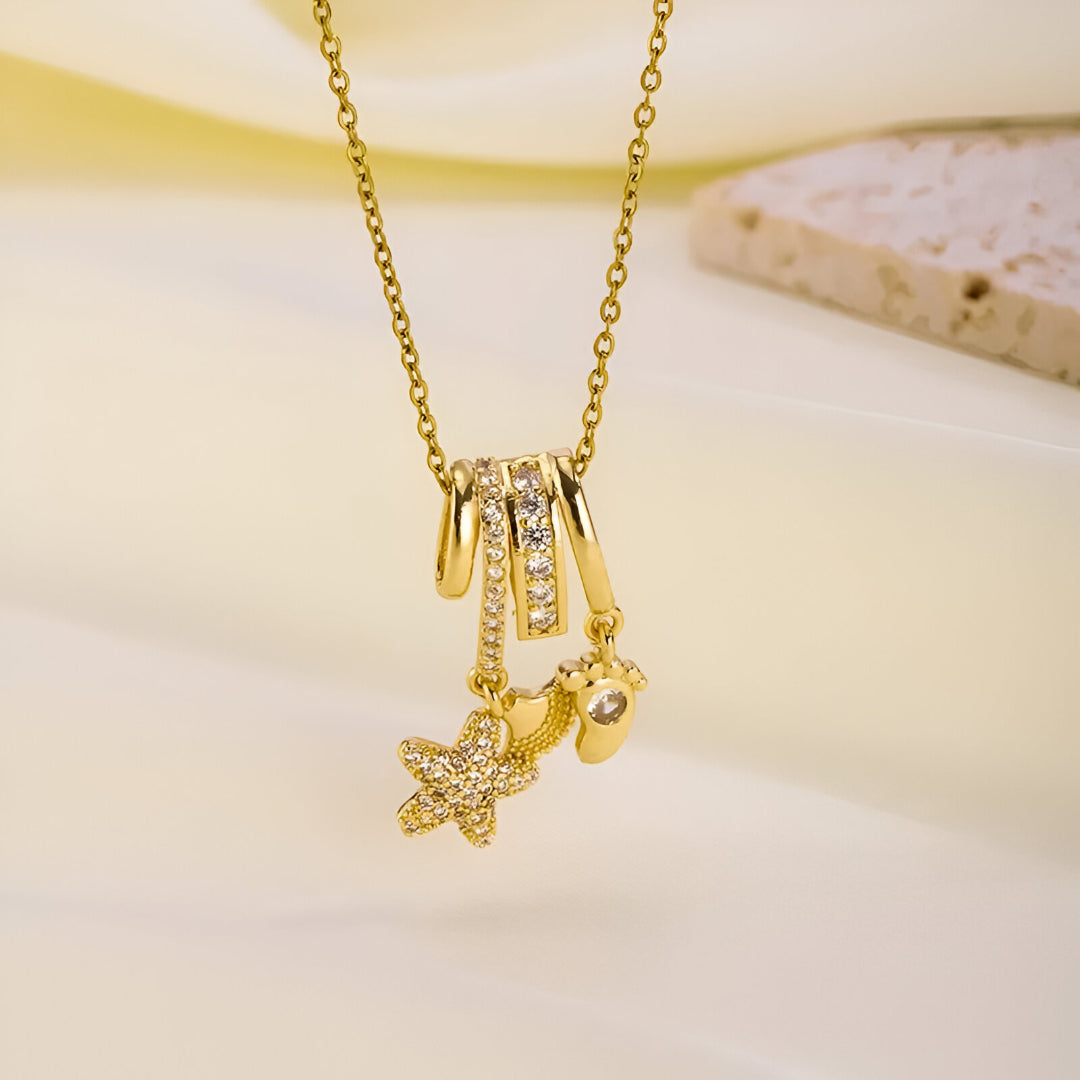 Twinkle Steps 18Kt Gold Plated Necklace