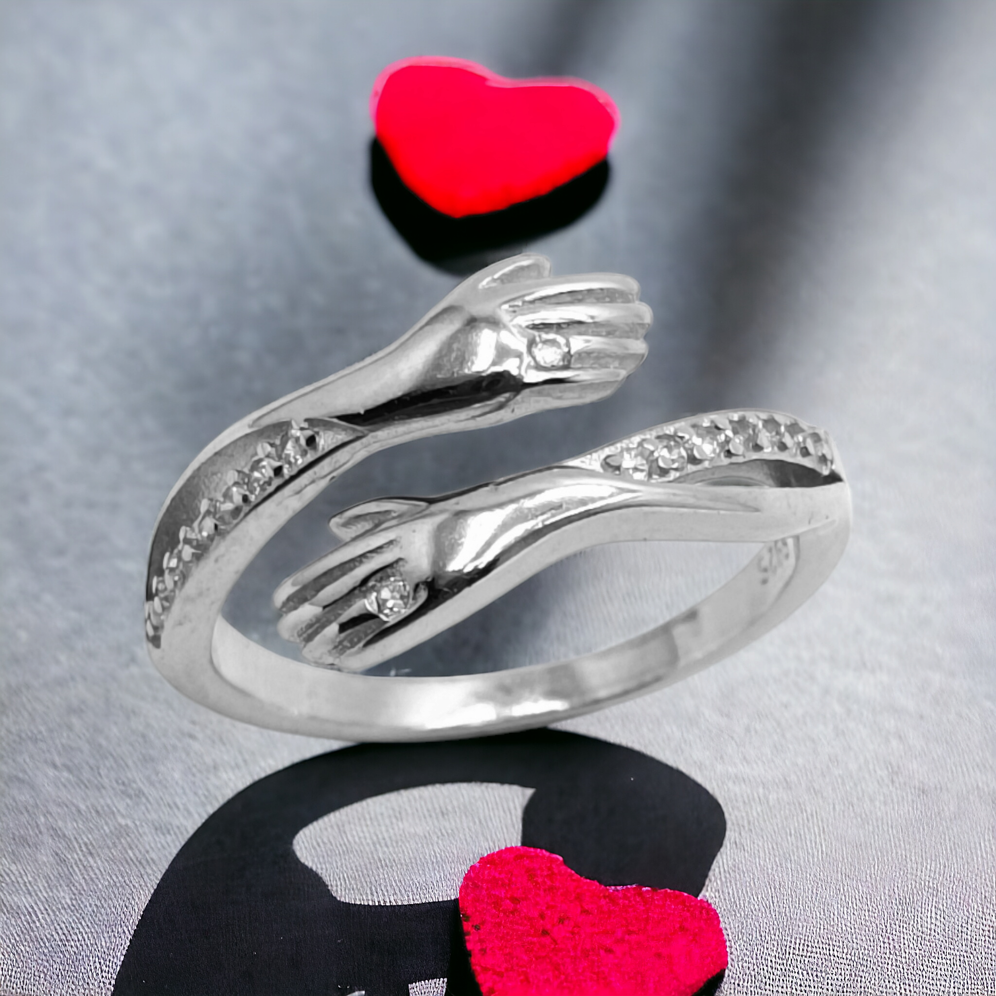 Zircons Hug Ring