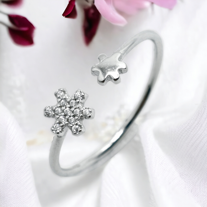 Zircon Star Thin Minimalist Cute 925 Sterling Silver Ring
