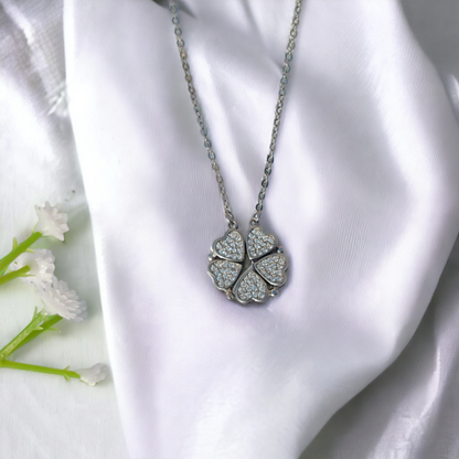 Magnetic Hearts Chain Pendant Necklace