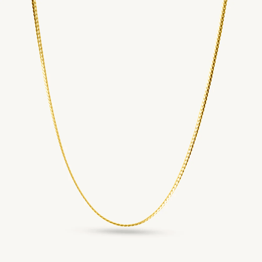 Minimalist Twisted 18 Kt Gold Plated Chain for Men