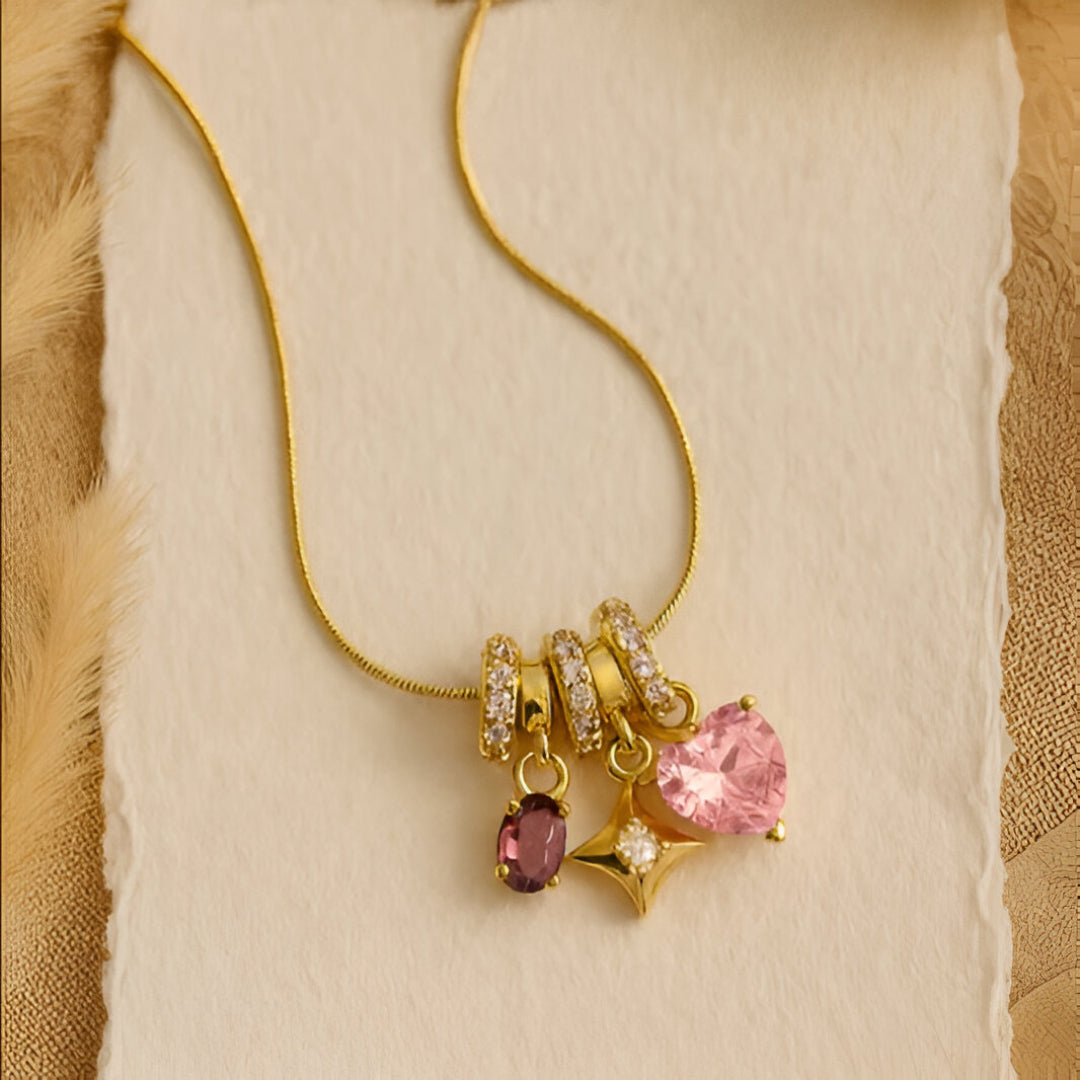 Moonlight Charm 18Kt Gold Plated Necklace