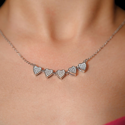 Magnetic Hearts Chain Pendant Necklace