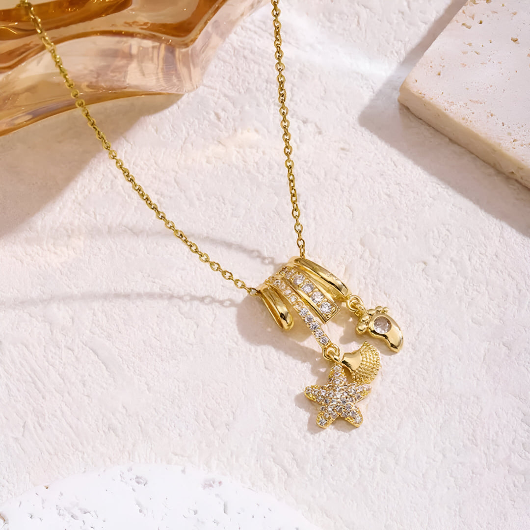 Twinkle Steps 18Kt Gold Plated Necklace