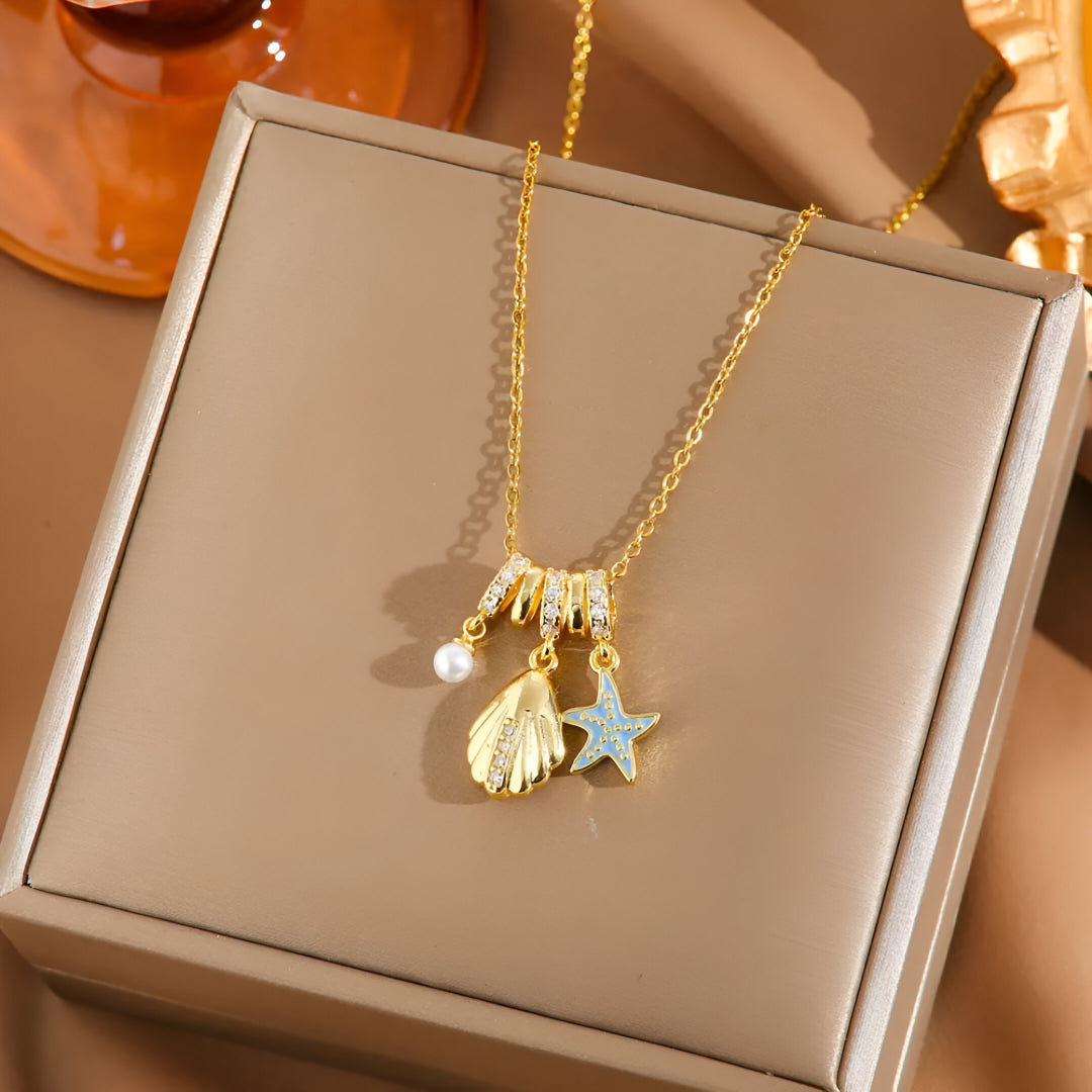 Seashell Star 18Kt Gold Plated Necklace