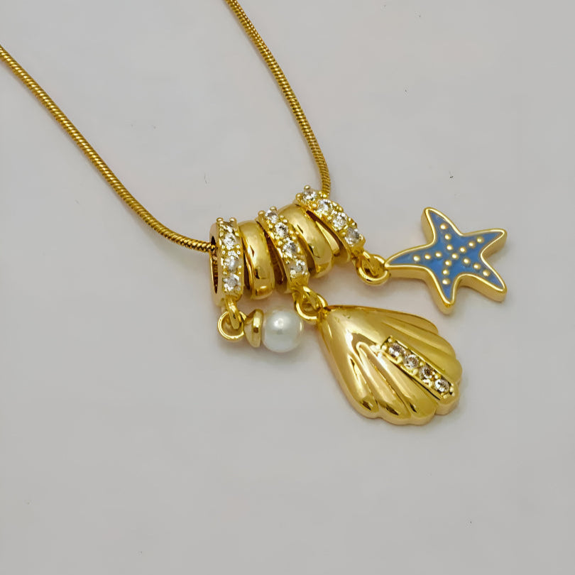 Seashell Star 18Kt Gold Plated Necklace