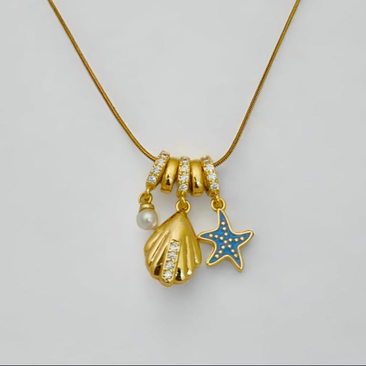 Seashell Star 18Kt Gold Plated Necklace