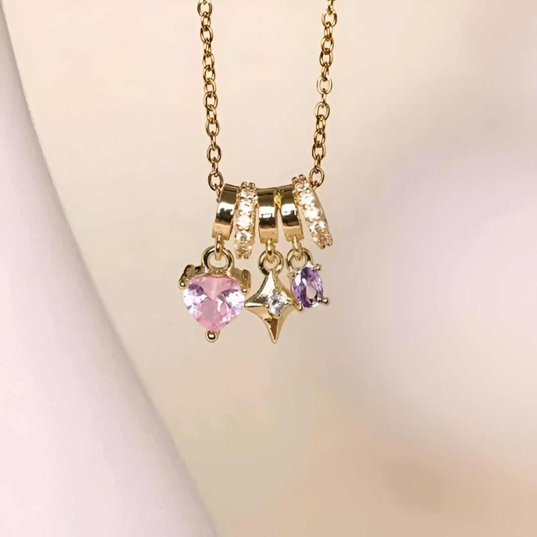 Moonlight Charm 18Kt Gold Plated Necklace