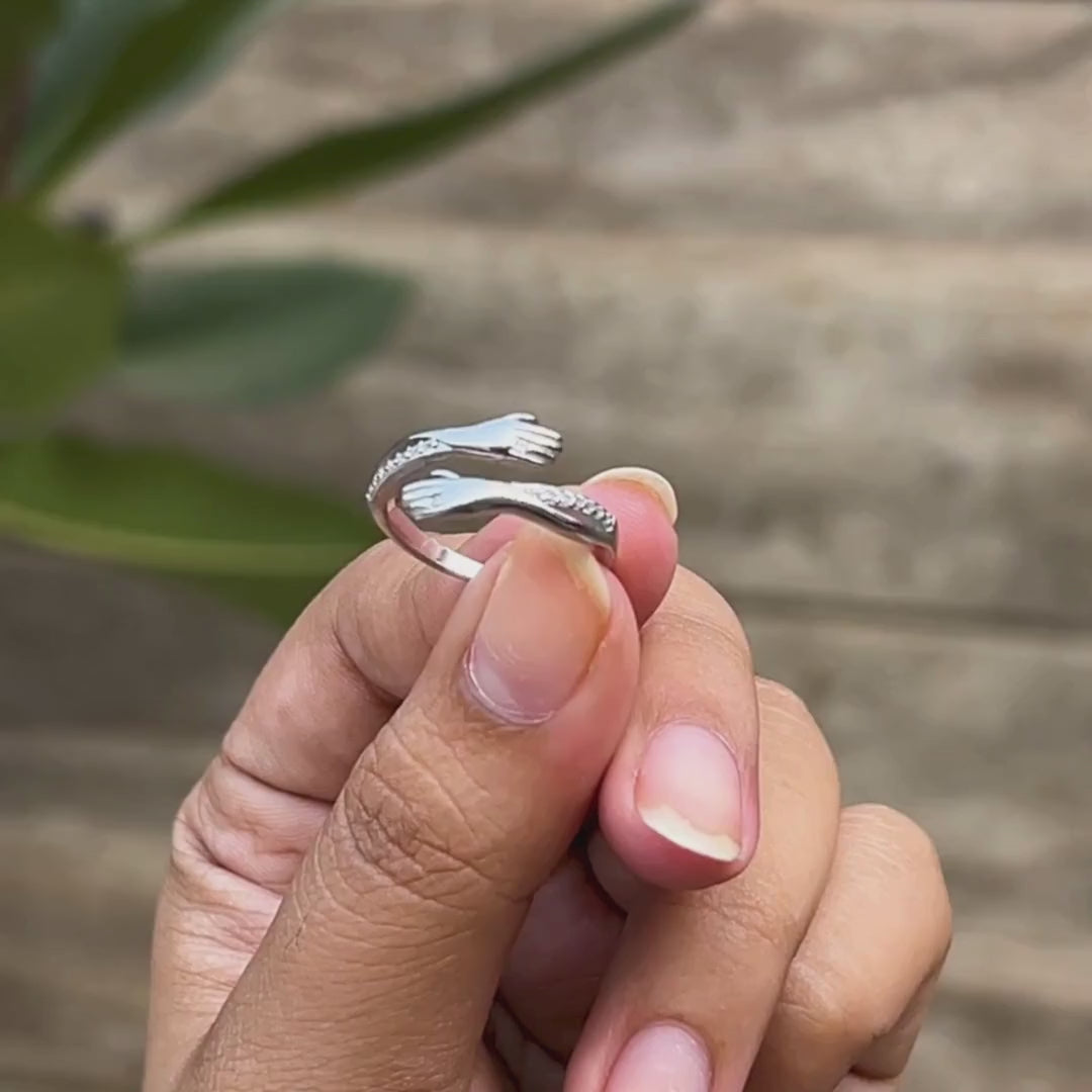Zircons Hug Ring