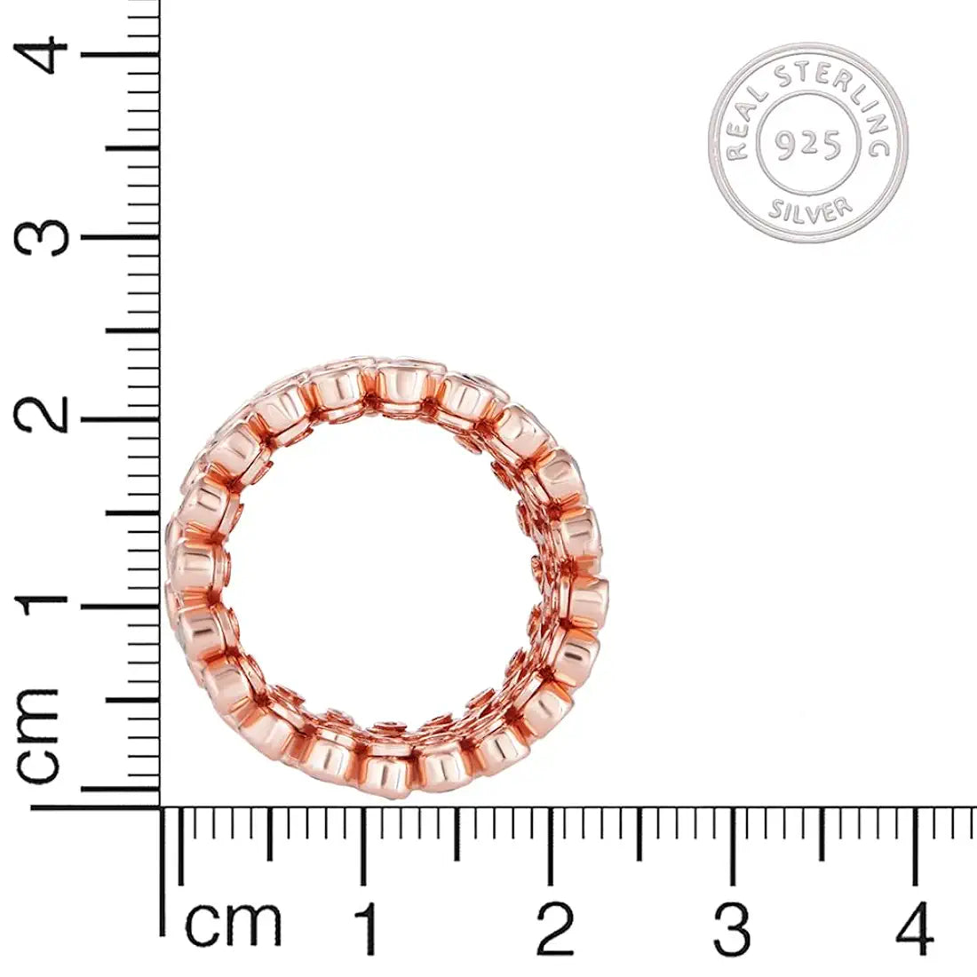 Rose Gold Studded Supple Convertible Bracelet & Ring