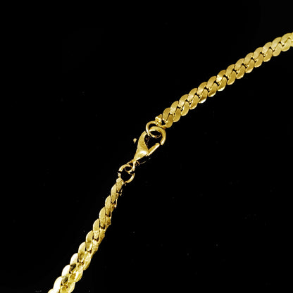 Minimalist Twisted 18 Kt Gold Plated Chain for Men