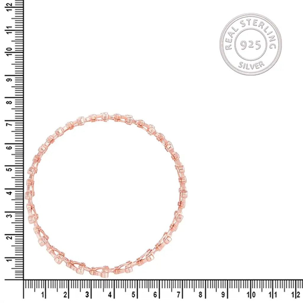Rose Gold Studded Supple Convertible Bracelet & Ring