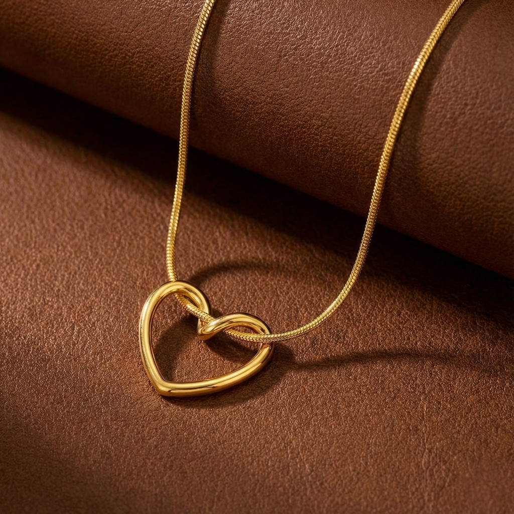 Hollow Heart Necklace Set for Women or Girls